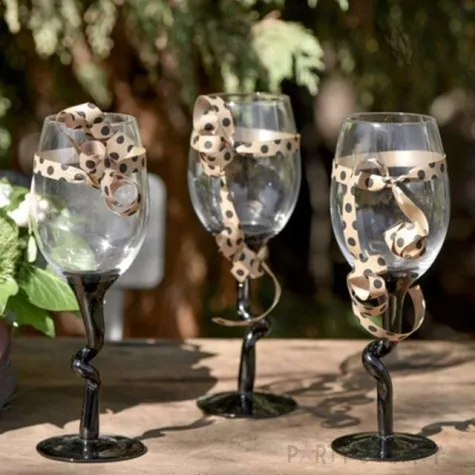 wstazka do balonow kraft czarne kropki 10 mm 25 m