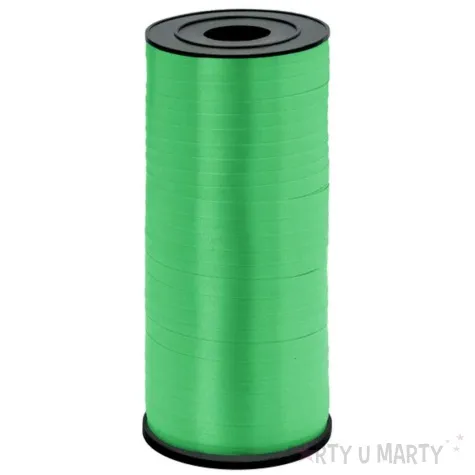 wstazka do balonow lustrzana zielony ciemny partypal 5mm 92 m