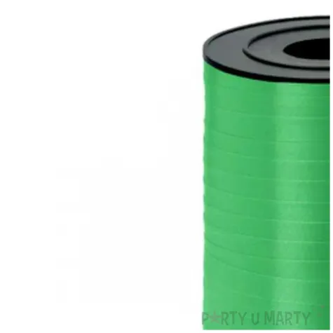 wstazka do balonow lustrzana zielony ciemny partypal 5mm 92 m