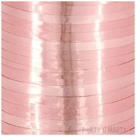 wstazka do balonow metalic rozowe zloto partydeco 5 mm x 225 m
