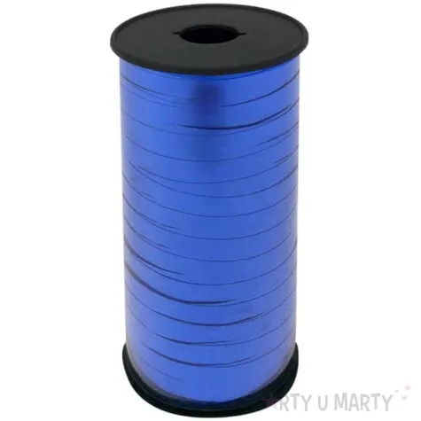 wstazka do balonow metaliczna niebieska godan 5 mm 92 m