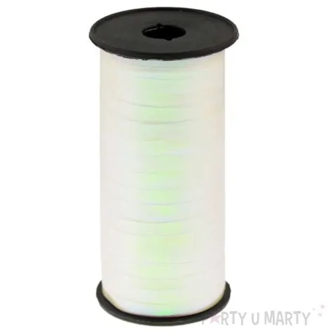 wstazka do balonow opalizujaca biala godan 5 mm 92 m