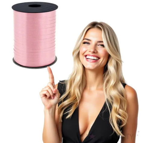 wstazka do balonow pastelowa azaliowa godan 5 mm 458 m