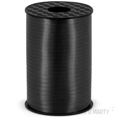 wstazka do balonow pastelowa czarny 0 5 cm x 225 m