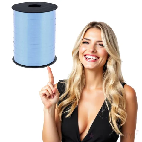 wstazka do balonow pastelowa jasnoniebieska godan 5 mm 458 m