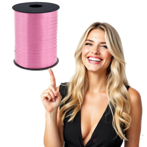 wstazka do balonow pastelowa jasnorozowa godan 5 mm 458 m