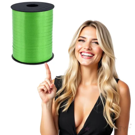 wstazka do balonow pastelowa zielona godan 5 mm 458 m