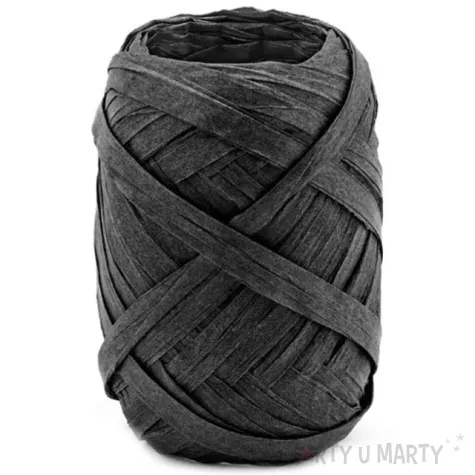 wstazka do balonow rafia czarna partydeco 5 mm 10 m