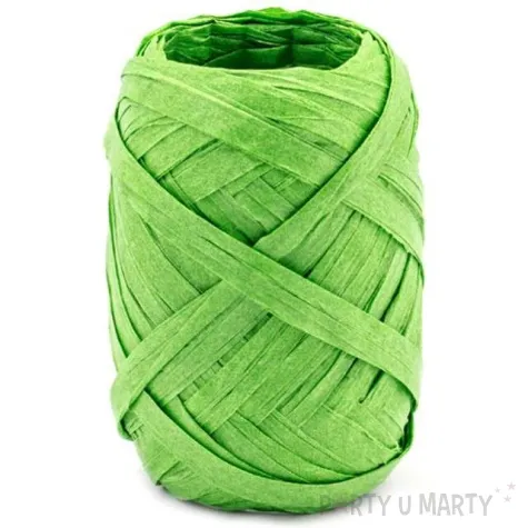 wstazka do balonow rafia zielona partydeco 5 mm 10 m