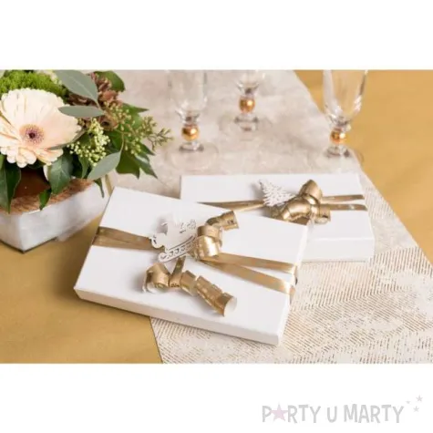 wstazka do balonow swiateczne symbole zlota santex 10 mm 25 m