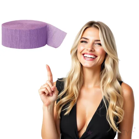 wstazka krepina classic lawendowa unique 24 6 cm