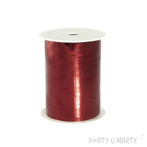 wstazka metalizowana waska 0 5cm x 225m bordowa