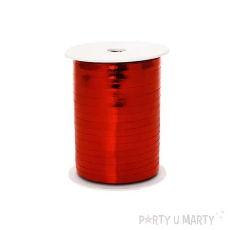 wstazka metalizowana waska 0 5cm x 225m czerwona