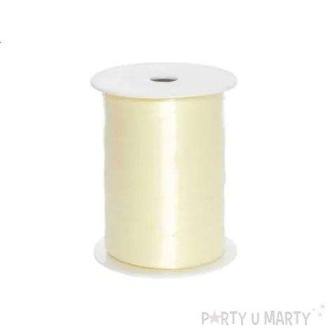 wstazka pastelowa waska 0 5cm x 500m kremowa