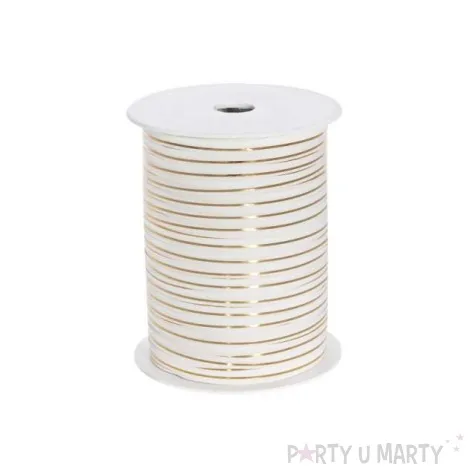 wstazka pastelowa zlocona 0 5cm x 225m biala