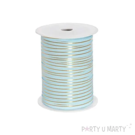 wstazka pastelowa zlocona 0 5cm x 225m blekitna