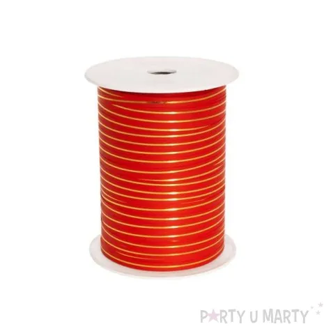 wstazka pastelowa zlocona 0 5cm x 225m czerwona