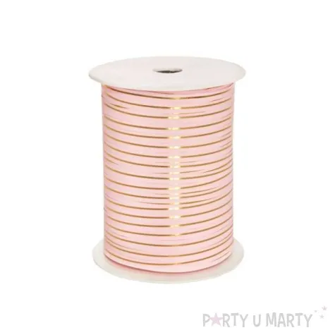 wstazka pastelowa zlocona 0 5cm x 225m j rozowa