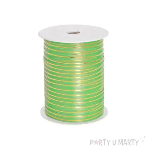 wstazka pastelowa zlocona 0 5cm x 225m j zielona