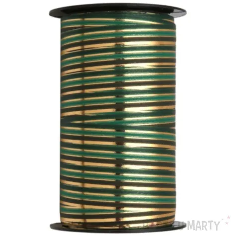 wstazka prezentowa curling zloto zielony santex 10 mm 25 m