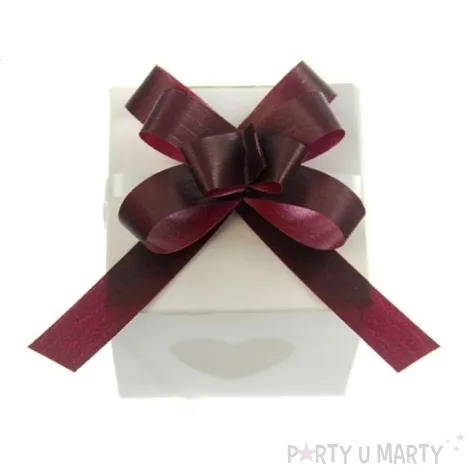 wstazka sciagana 1 cm bordowa 50 szt