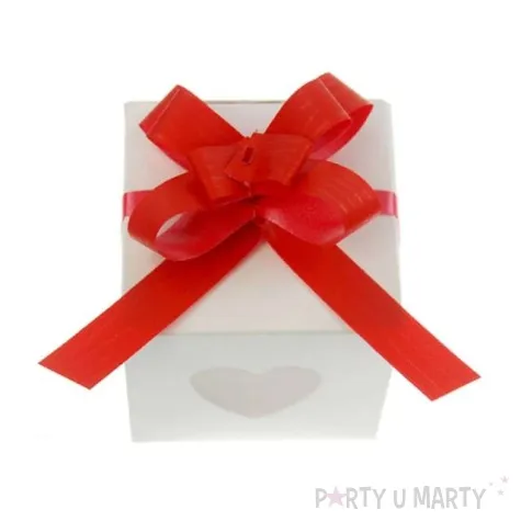 wstazka sciagana 1 cm czerwona 50 szt