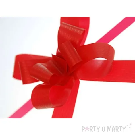 wstazka sciagana 2 cm czerwona 50 szt