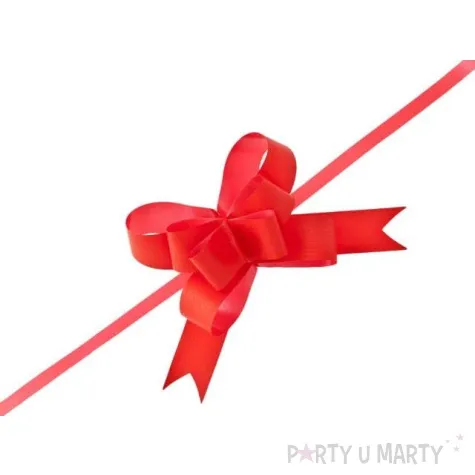 wstazka sciagana 3 cm czerwona 25 szt