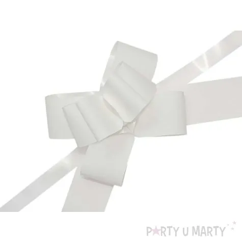 wstazka sciagana classic 5 cm partydeco biala 10 szt