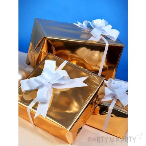 wstazka sciagana classic 5 cm partydeco biala 10 szt