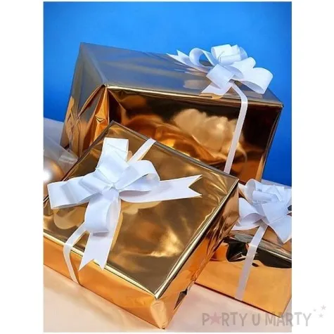 wstazka sciagana classic 5 cm partydeco biala malowana 10 szt