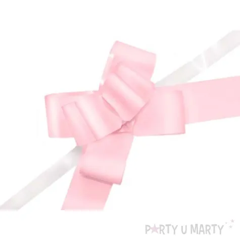 wstazka sciagana classic 5 cm partydeco rozowa jasna malowana 10 szt