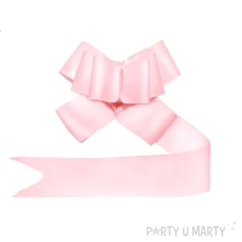 wstazka sciagana classic 5 cm partydeco rozowa jasna malowana 10 szt