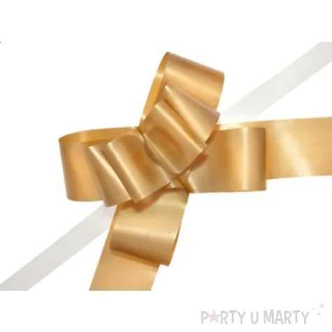 wstazka sciagana classic 5 cm partydeco zlota malowana 10 szt