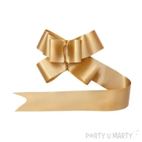 wstazka sciagana classic 5 cm partydeco zlota malowana 10 szt