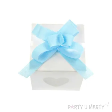 wstazka sciagana gladka 1 cm 50 szt blekit