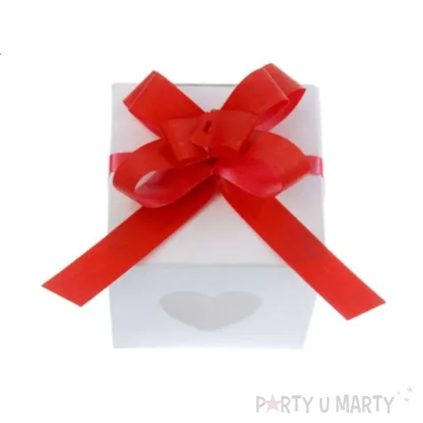 wstazka sciagana gladka 1 cm 50 szt czerwona