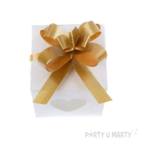 wstazka sciagana gladka 1 cm 50 szt zloty