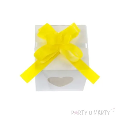 wstazka sciagana gladka 1 cm 50 szt zolta