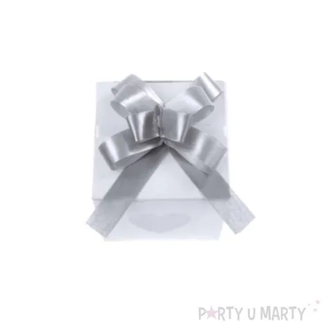 wstazka sciagana malowana 1 cm srebrna 50 szt