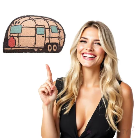 wycieraczka przyczepa kempingowa wlokno kokosowe puckator 72 x 46 cm