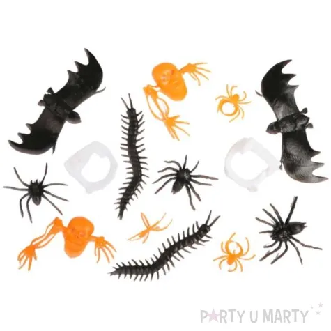 wypelniacz dekoracyjny halloweenowe robaczki amscan 14 szt