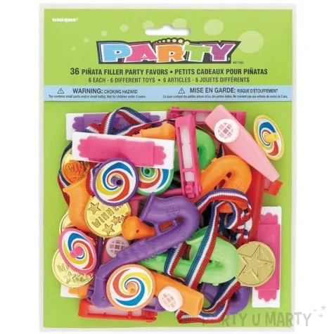 wypelniacz dekoracyjny zabawki do piniaty unique mix 36 szt