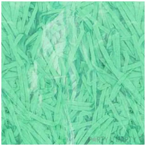 wypelniacz ozdobny wiorki papierowe dekoracja do prezentu bukietu mietowy godan 30g