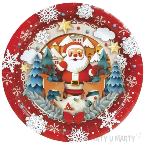 xx 6 santa plates 23 cm