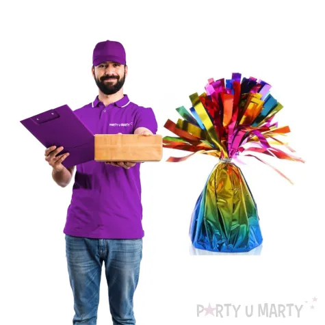 xx bac ciezarek foliowy do balonow z helem teczowy 145 g 1 szt