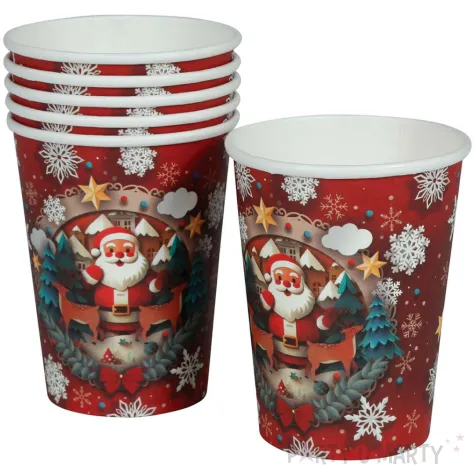 xx bag 6 christmas glasses 240 ml 9 cm