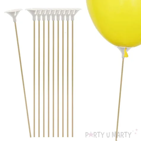 xx bai patyczki z zatyczkami do balonow bambus papier 10 szt