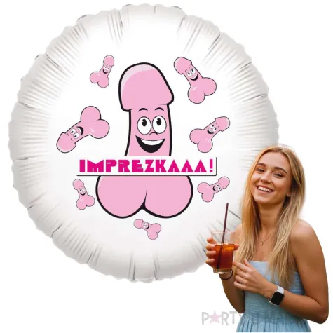 xx balon bialy peniski imprezkaaa