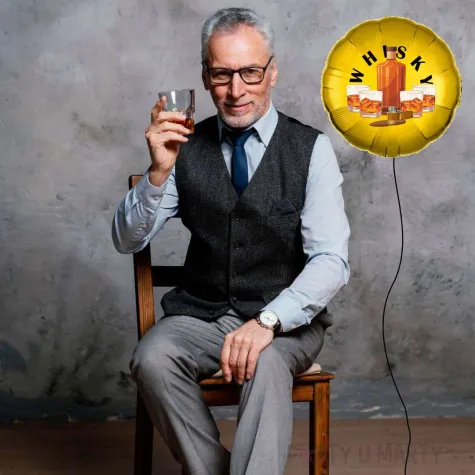 xx balon fol zlota karafka whisky